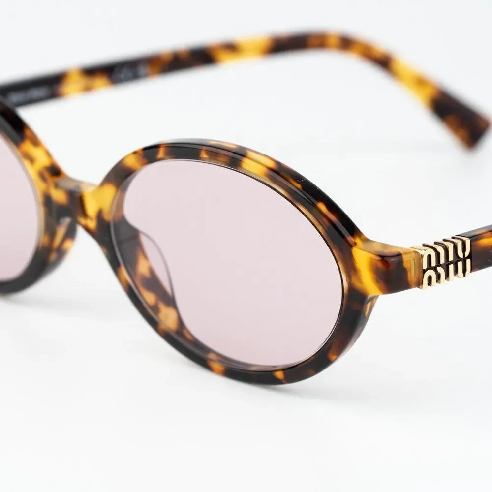 Miu Miu REGARD Women Sunglasses Honey Havana Pink MU04ZS 14L4I0 NEW AUTHENTIC
